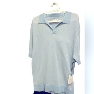 Academy brand Men's cotton Light blue Polo Shirt new with tags